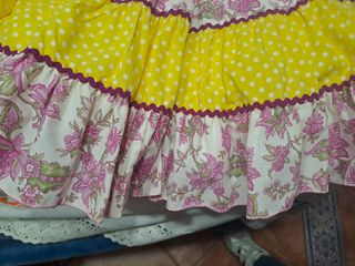 Vestido Flamenca niña - Amarillo y Morado