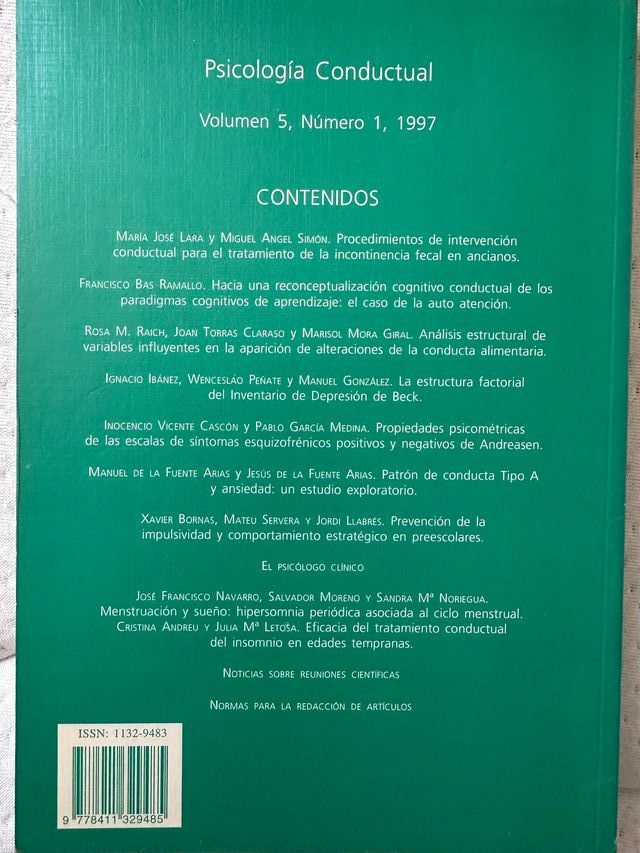 Psicología conductual volumen 5 1