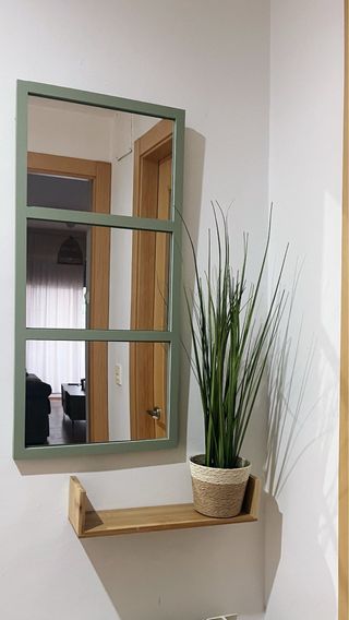 Espejo verde agua 70x34cm