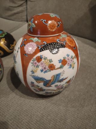 Jarrones porcelana oriental - Decorativos