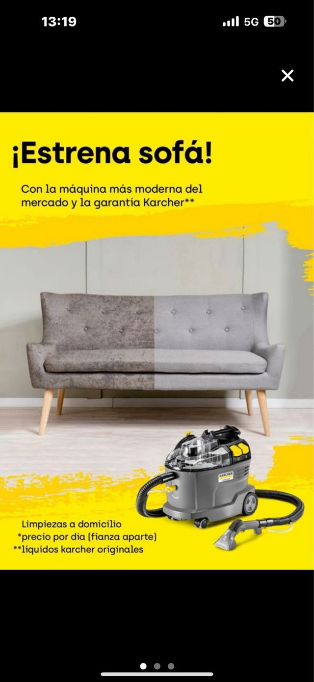 SE ALQUILA máquina profesional Kärcher Puzzi 8/1