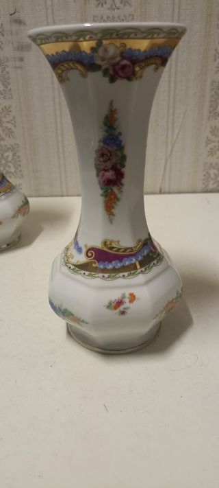 Set porcellana: 2 vasi + zuccheriera