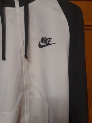 Sudadera Nike c/ capucha blanco-negro