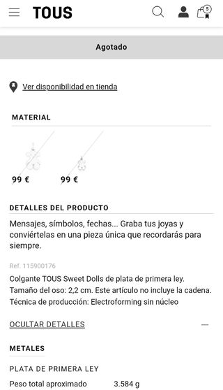 Colgante Swett Dolls de Tous!