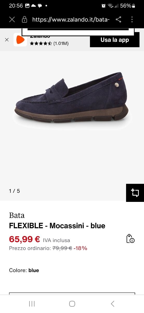 Mocasines color azul marino