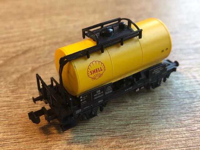 Vagón cisterna Shell escala N DB