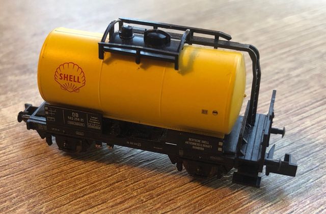 Vagón cisterna Shell escala N DB