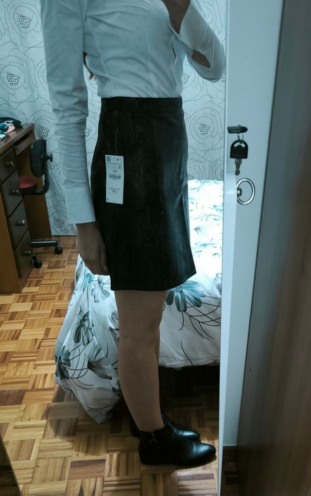 Falda de cuero de Zara - Sin estrenar