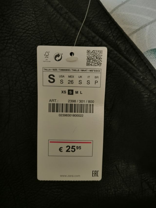 Falda de cuero de Zara - Sin estrenar