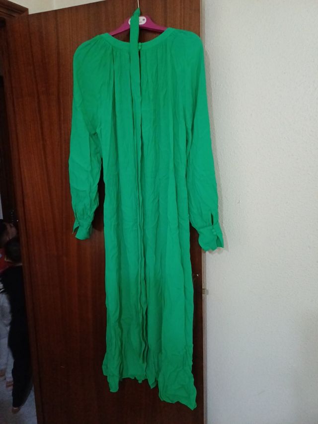 Vestido verde de entretiempo