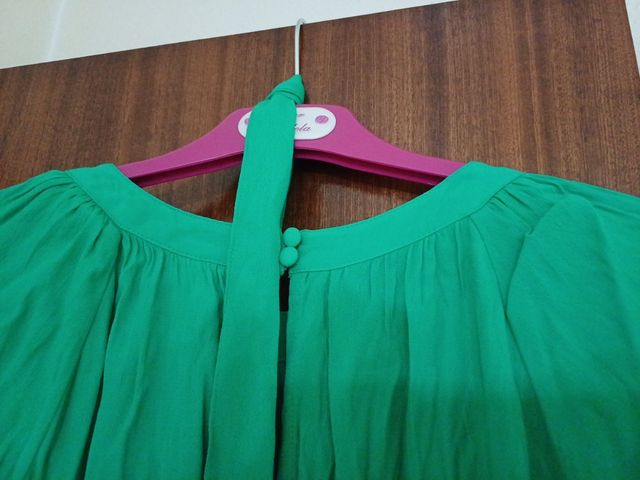 Vestido verde de entretiempo