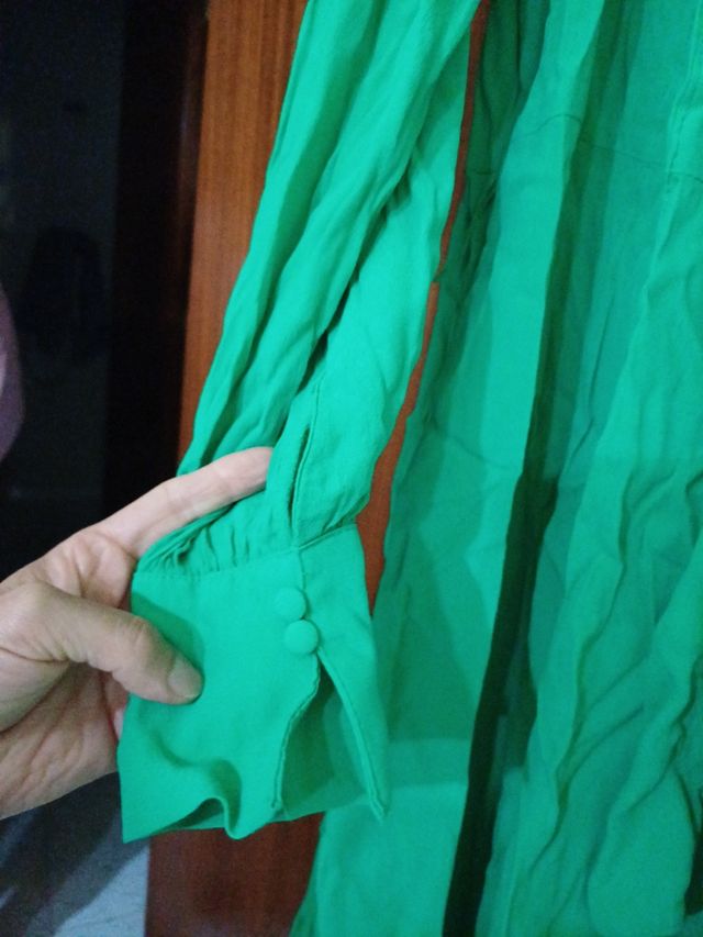 Vestido verde de entretiempo