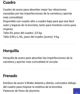 Bicicleta de paseo adulto