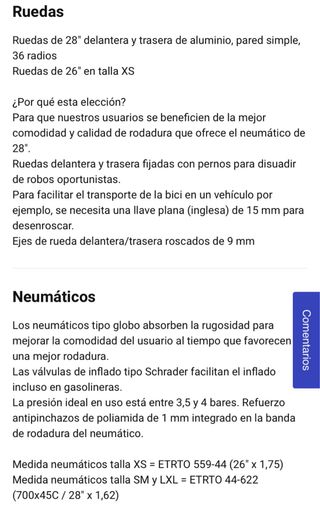 Bicicleta de paseo adulto