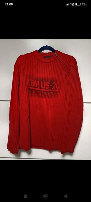 Jersey Kiabi rojo XL - Cierre Cremallera