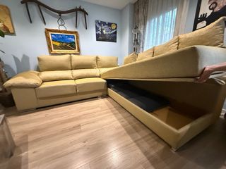 Sofá rincorera 270 x 250 chaise longue beige