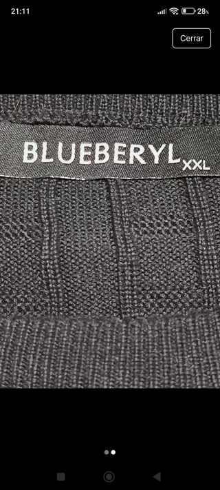 Jersey Blueberyl XXL - Negro y Gris