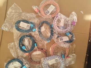 8 Cables USB trenzados y 7 LED tipo B