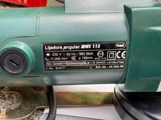 Amoladora Angular M&K 580W. Rotaflex/Lijadora