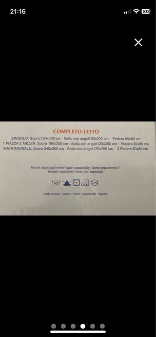 Sábanas cama king 180 x 200 sin envoltorio