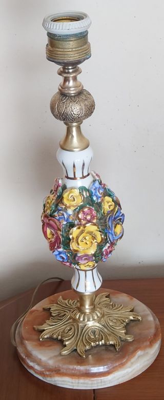 Lamparas de mesa porcelana y bronce