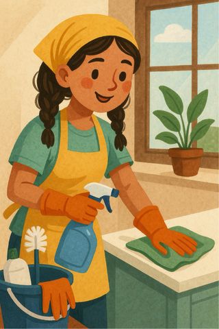 Se ofrecen servicios de limpieza y planchado