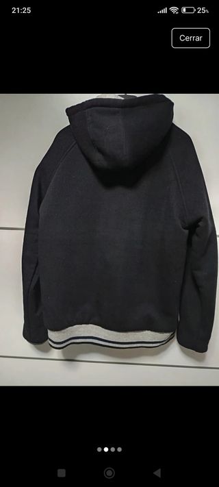 Chaqueta reversible negra/gris/blanca 