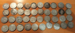 40 Monedas Plata 5 Pesetas
30 euros cada pieza.