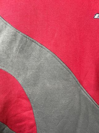 Sudadera Vintage Reebok Rework Gris/Roja Oversize