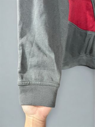 Sudadera Vintage Reebok Rework Gris/Roja Oversize