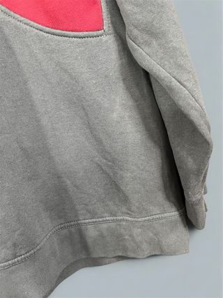 Sudadera Vintage Reebok Rework Gris/Roja Oversize