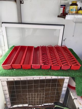 Vendo lote comederos de pollitos
