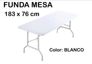 Funda mantel mesa 180x75 cm Blanco o Negro