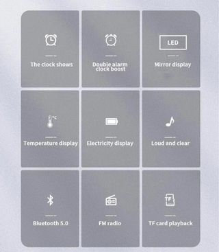 RELOJ DESPERTADOR ALTAVOZ PORTÁTIL Digital