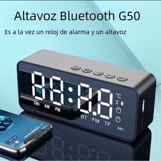 RELOJ DESPERTADOR ALTAVOZ PORTÁTIL Digital