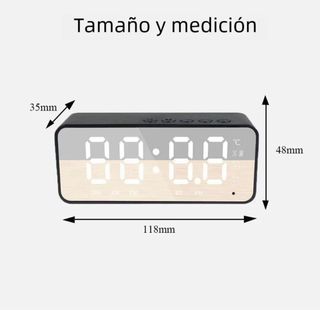 RELOJ DESPERTADOR ALTAVOZ PORTÁTIL Digital