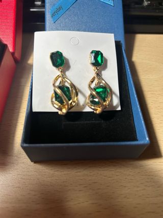 Pendientes joya rojo & verde