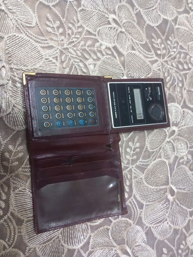 Agenda vintage anni '70 con calcolatrice