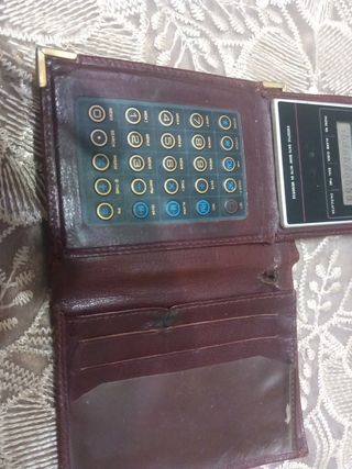 Agenda vintage anni '70 con calcolatrice