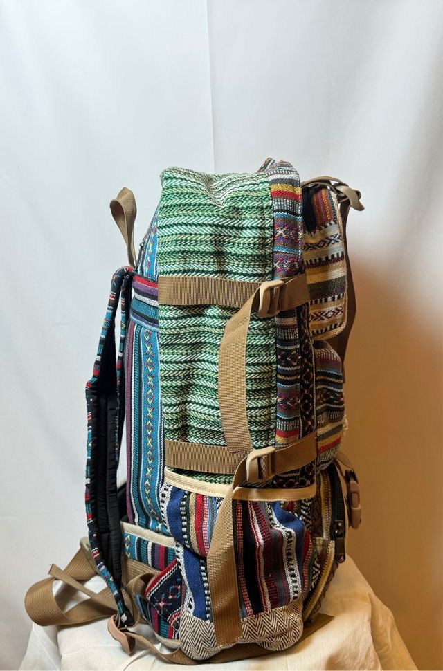 Mochila cáñamo multicolor