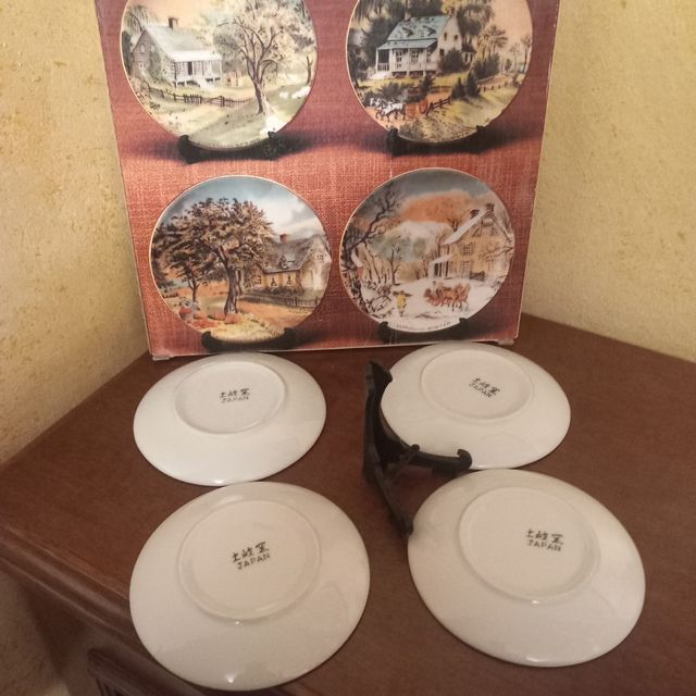 Set 4 Piattini Vintage Ceramica made in Japan