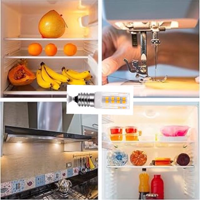 2 Bombillas nevera lámpara de sal campana cocina