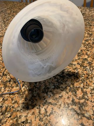 Aplique pared dorado con pantalla blanca