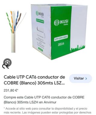 Cable UTP CAT6 IKUSI 305m
