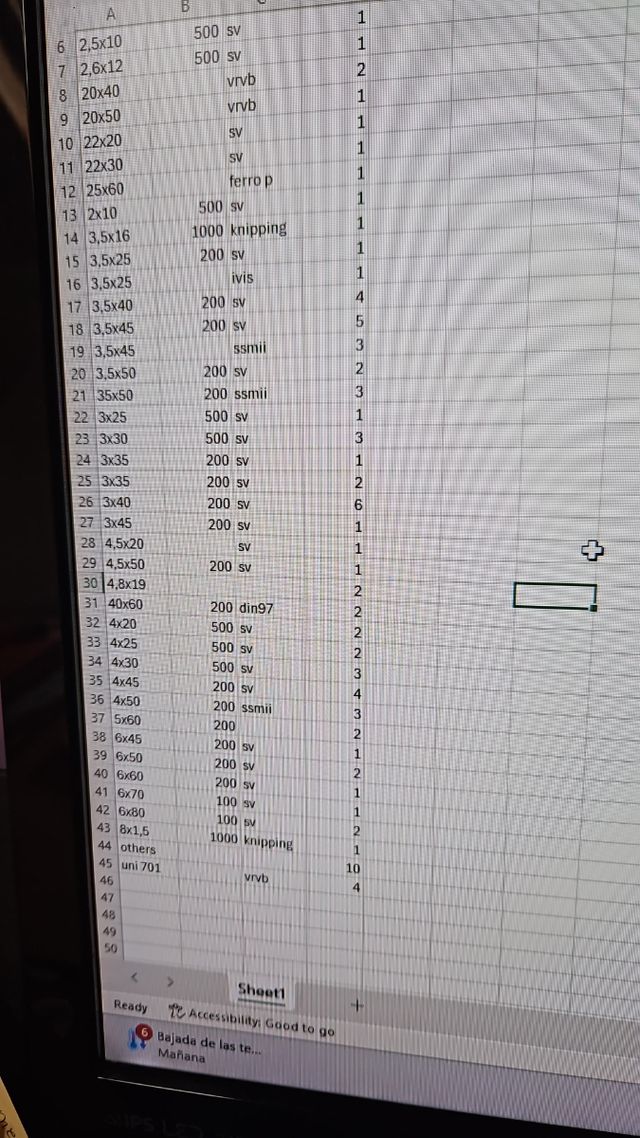 Scatole miste viti diverse lunghezze