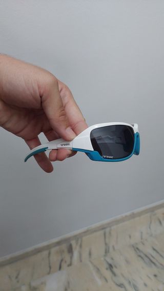 Gafas sol ciclismo TKX - blancas y azules
