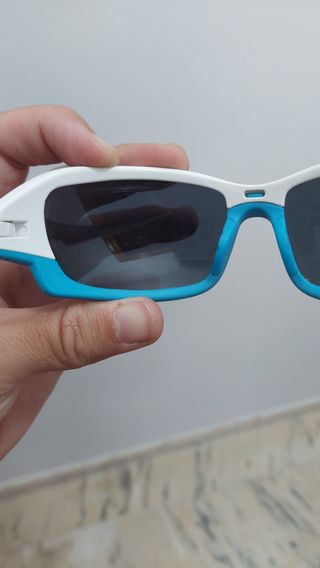Gafas sol ciclismo TKX - blancas y azules