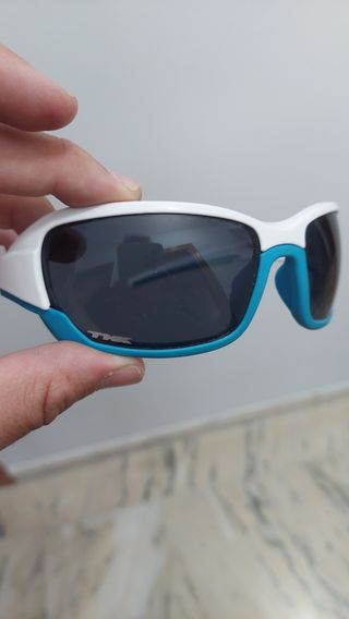 Gafas sol ciclismo TKX - blancas y azules