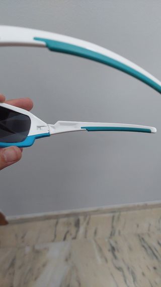 Gafas sol ciclismo TKX - blancas y azules