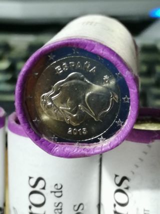 tubo de monedas conmemorativa España 2017
